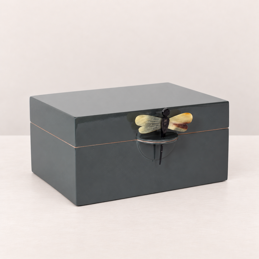 Caja libélula carbón