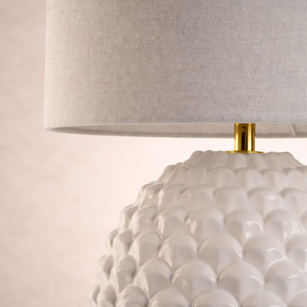Lámpara Piña gres — detalle 1 (Bárbara Bogas)
