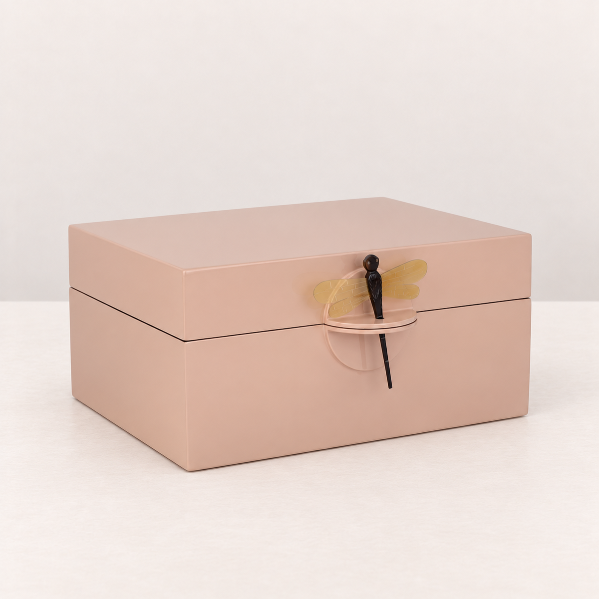 Caja Libélula Rosa Empolvado