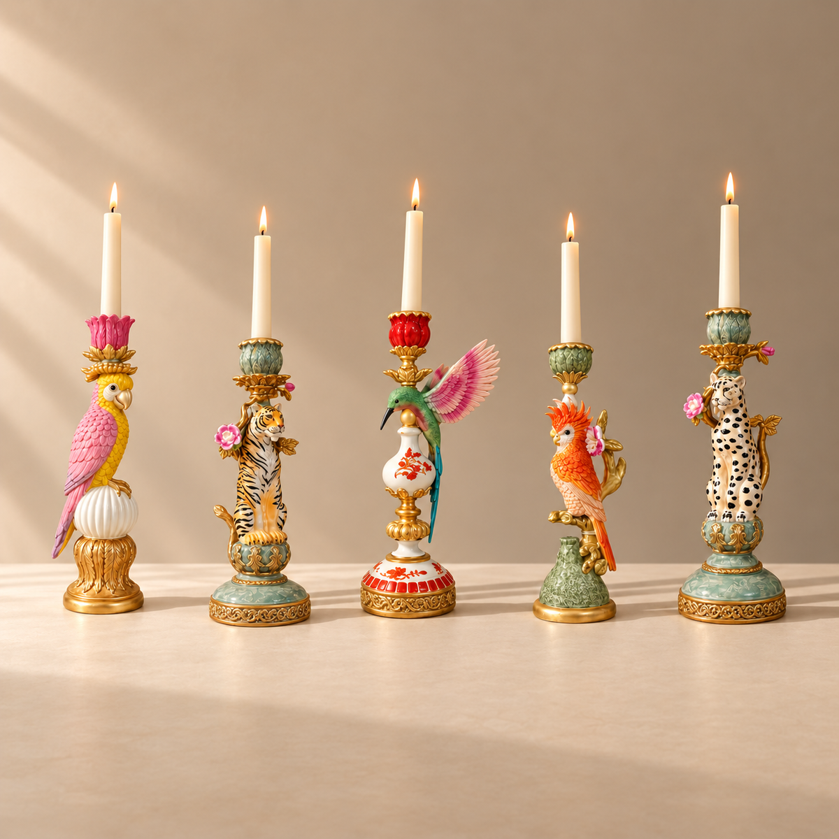 Candelabro Loro del Paraiso