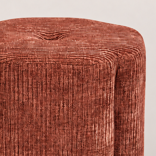 Puf Flore terracota