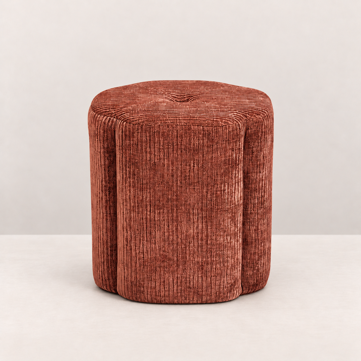 Puf Flore terracota