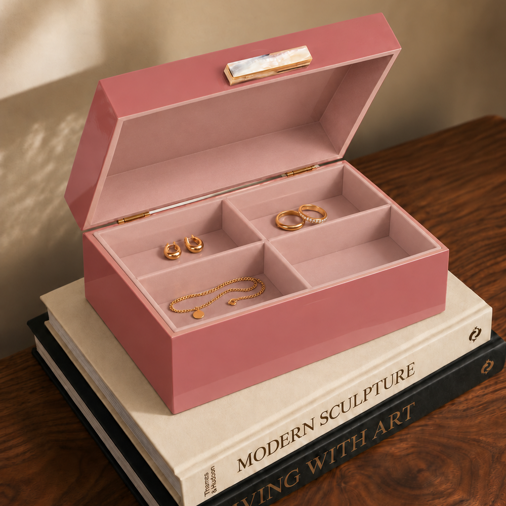Caja lacada Rosa Antiguo